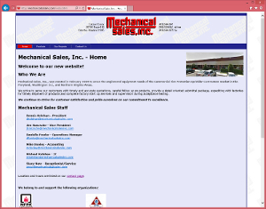 Mechanical Sales, Inc. website